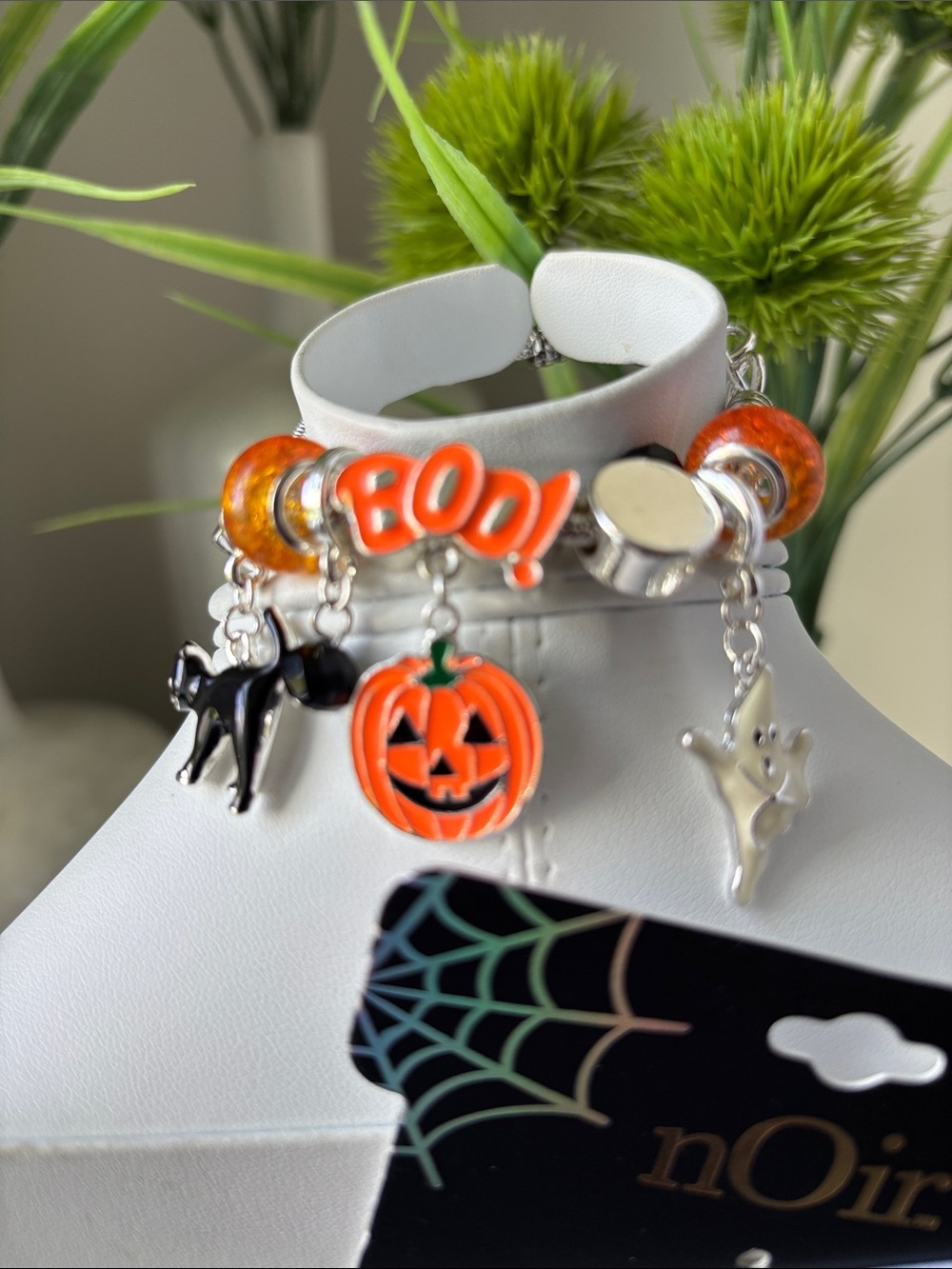 Noir Halloween Charms,Boo,Ghost,Pumpkin, cat,trick or treat,metal,fall